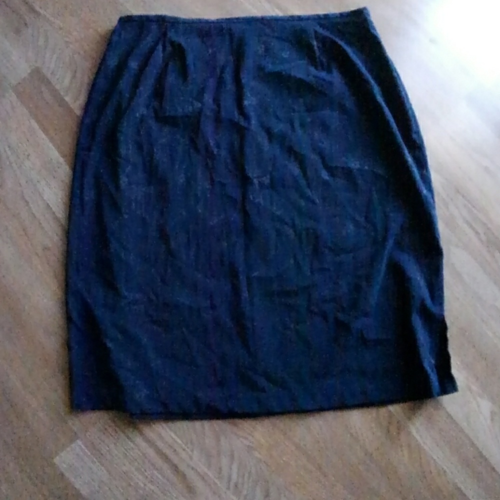 Plus Size Navy Skirt